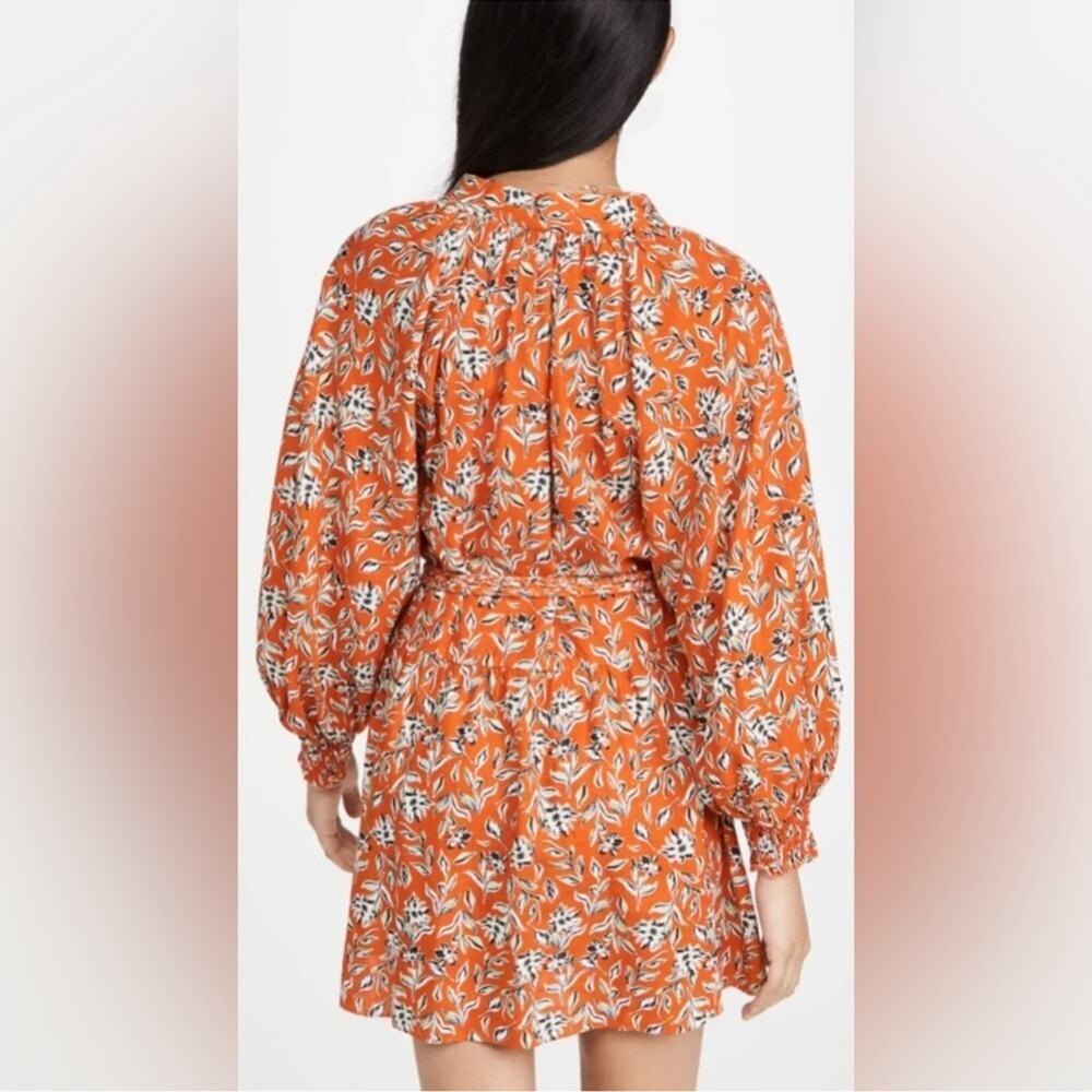 alice + olivia Lilian Linen Dress In Free Swinging Sienna Sz 6 - Picture 4 of 12